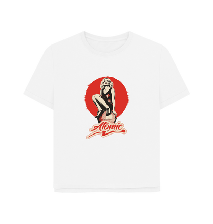 White Atomic Women's Relaxed Fit T-shirt