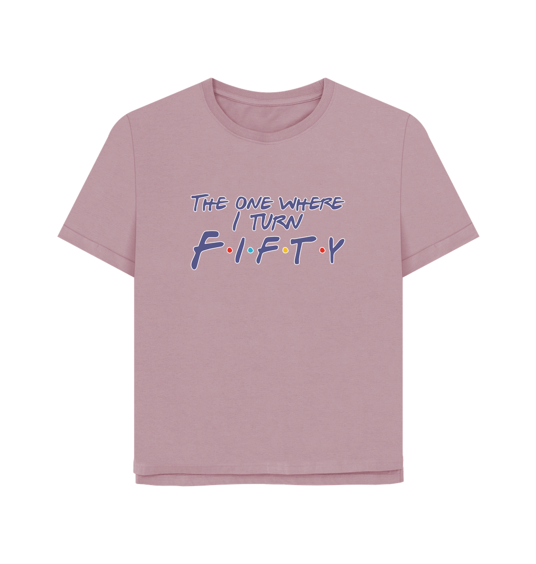 Mauve Turn Fifty Women's Relaxed Fit T-shirt