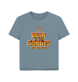 Stone Blue Born In The 80's Women's Relaxed Fit T-shirt