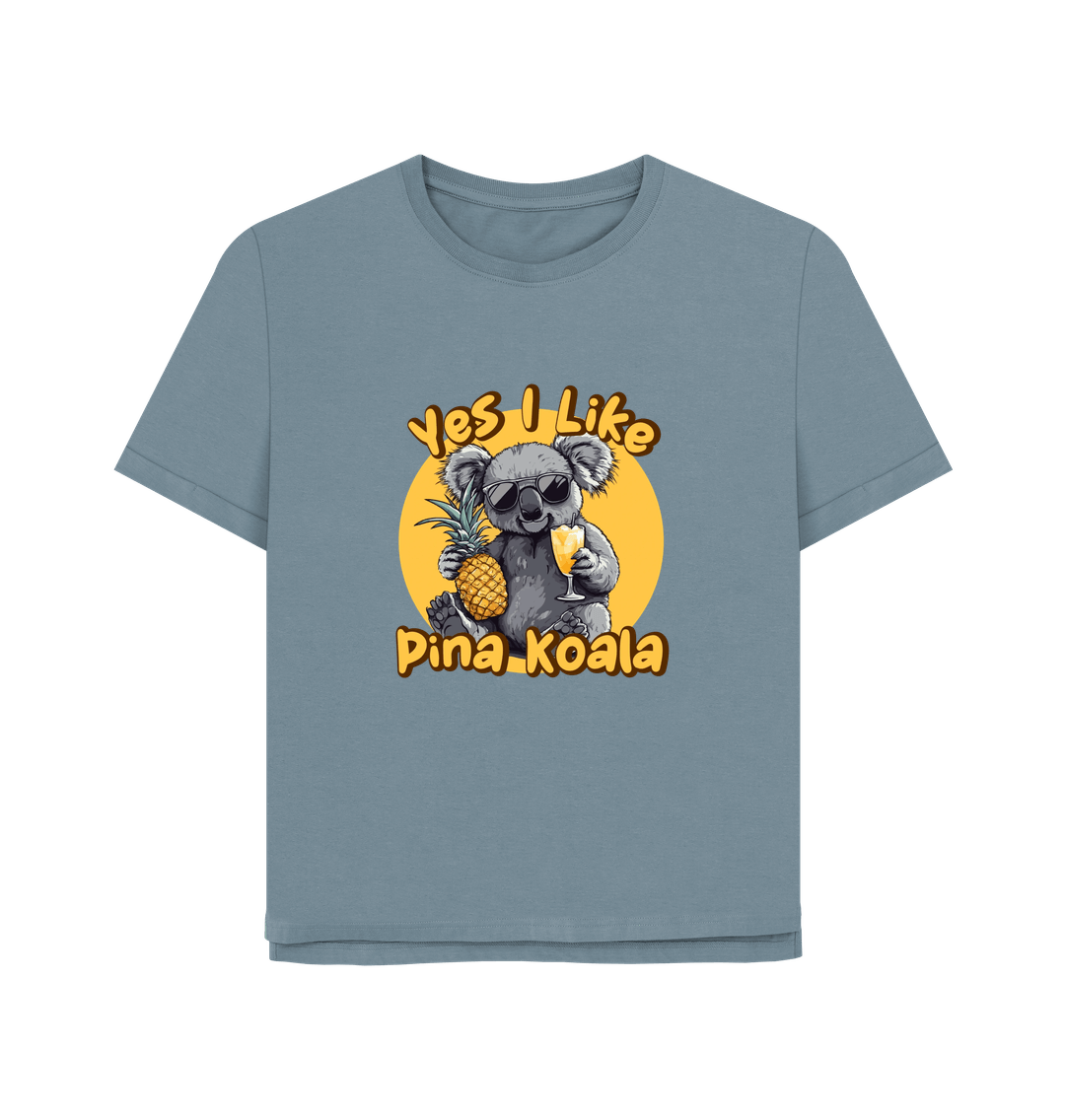 Stone Blue Printed T-shirt