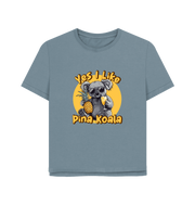 Stone Blue Printed T-shirt