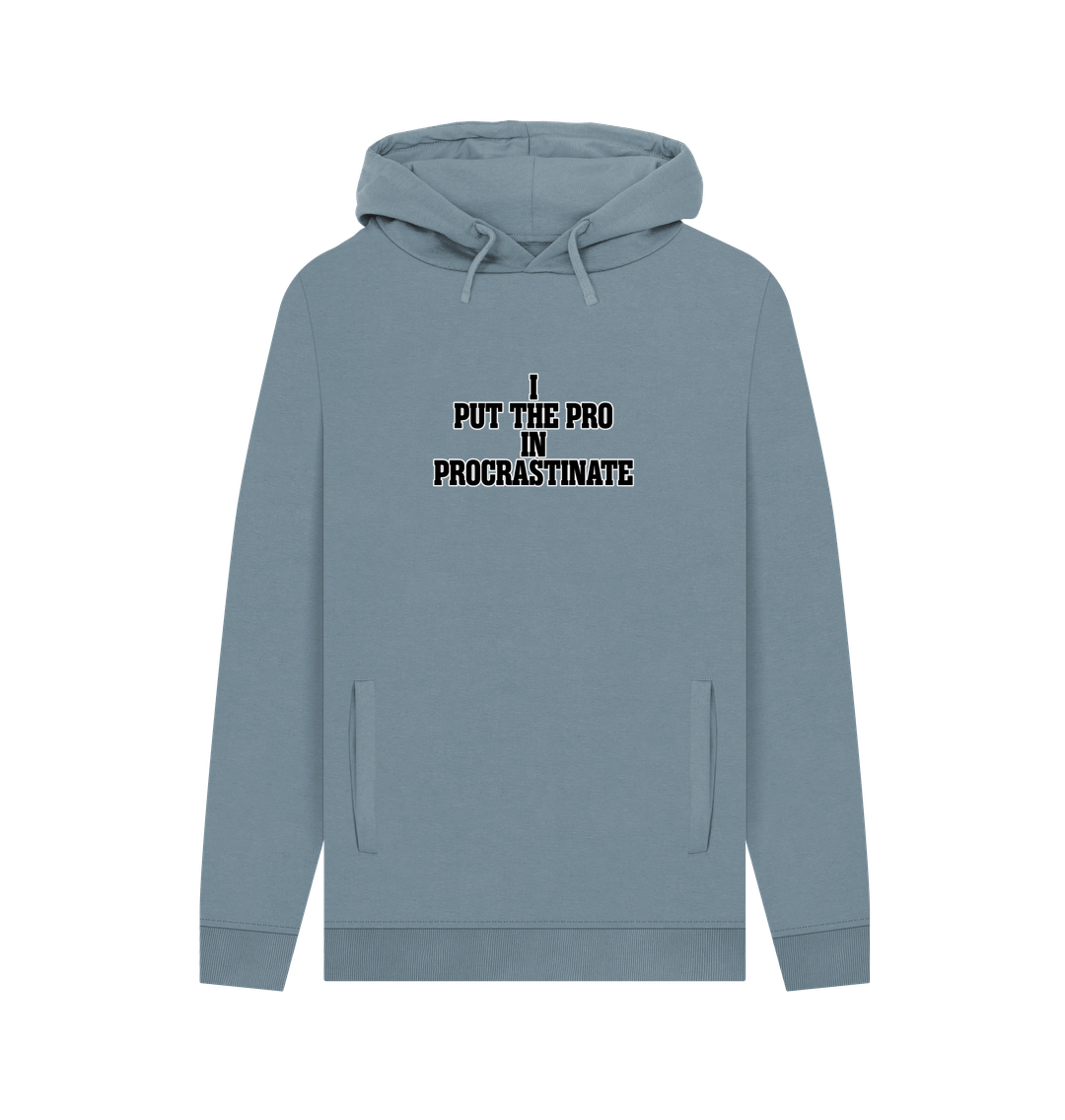 Stone Blue Procrastinate Men's Hoodie