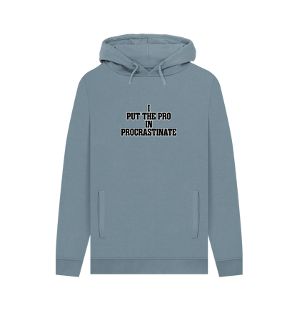 Stone Blue Procrastinate Men's Hoodie