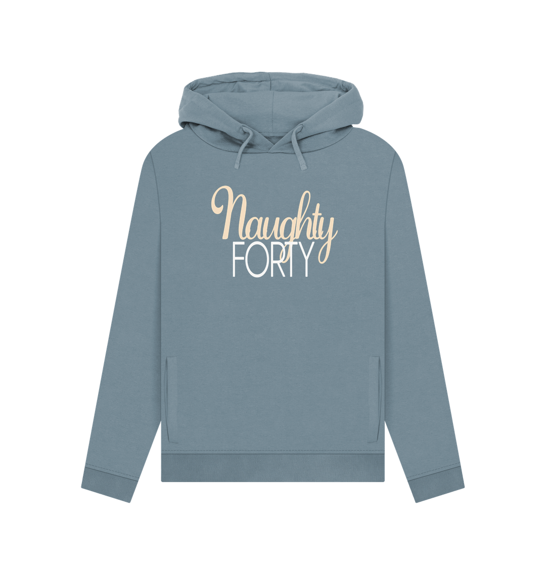Stone Blue Naughty Forty Women's Hoodie