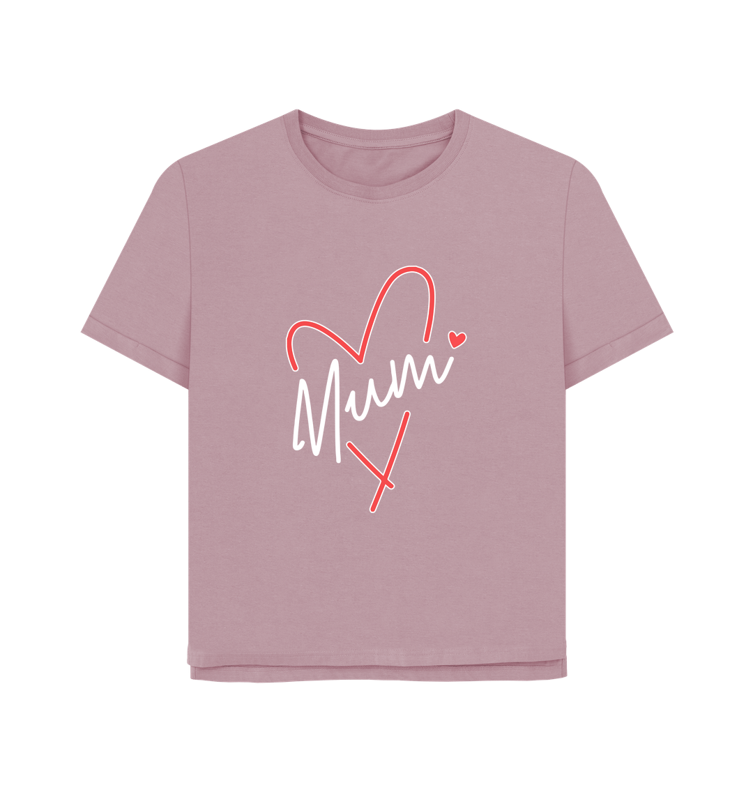 Mauve Mum Relaxed Fit Women's T-shirt