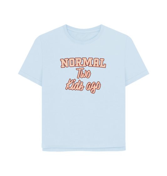 Sky Blue Normal Two Women's Relaxed Fit T-shirt