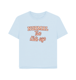 Sky Blue Normal Two Women's Relaxed Fit T-shirt