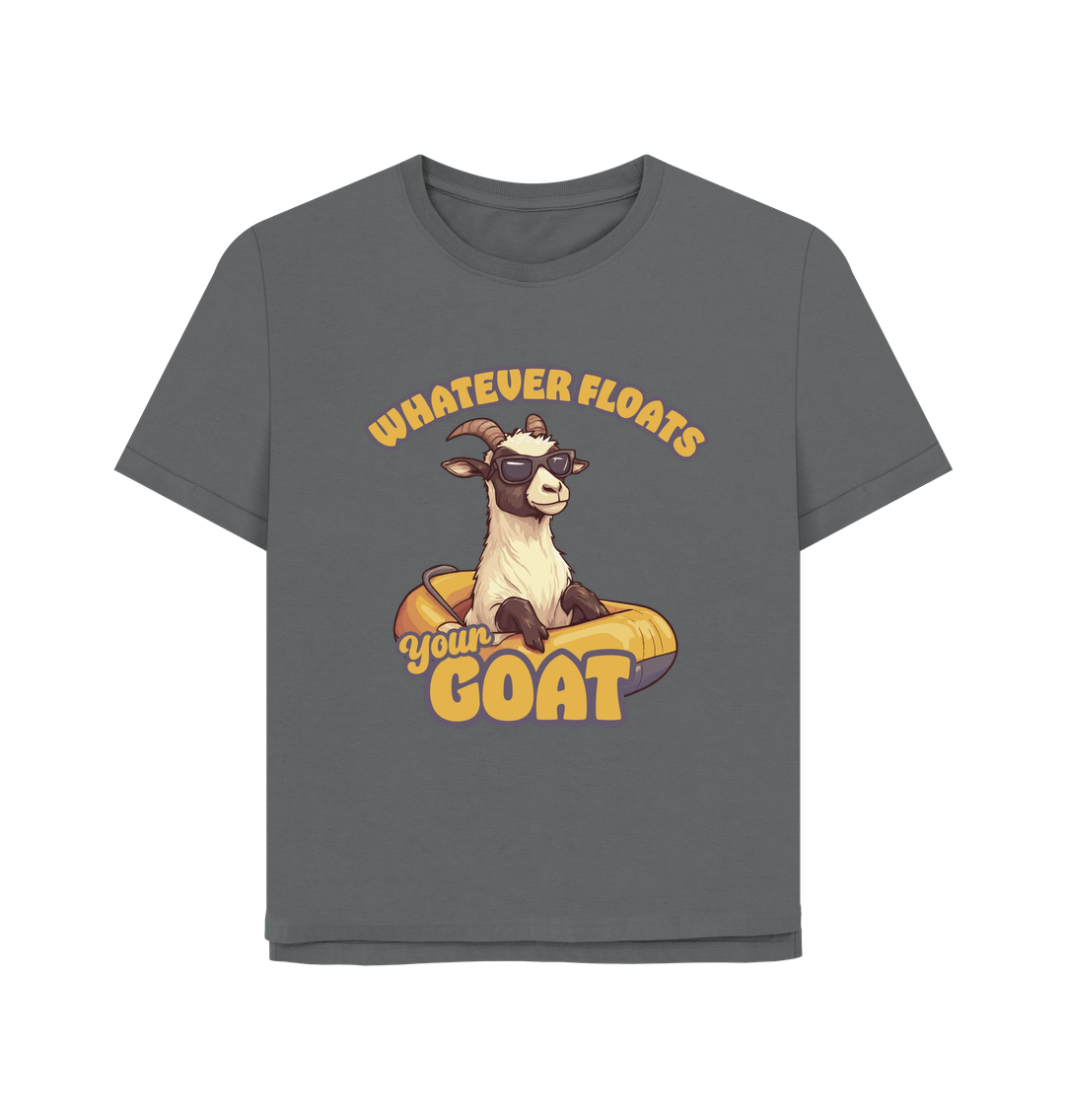 Slate Grey Floats Your Goat Women's Relaxed Fit T-shirt