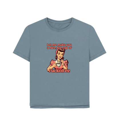 Stone Blue Fuckoffee Women's Relaxed Fit T-shirt