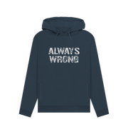 Navy Blue Always Wrong Women's Hoodie
