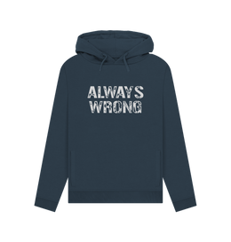 Navy Blue Always Wrong Women's Hoodie