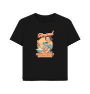 Black Stressed Women's Relaxed Fit T-shirt