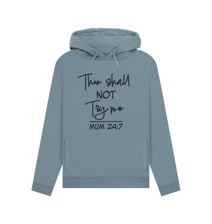 Stone Blue Thou Shall Not Women's Hoodie