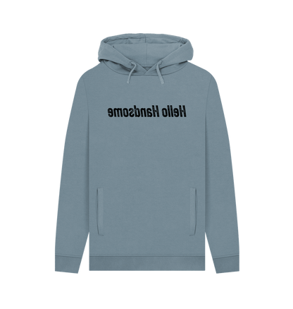 Stone Blue Hello Handsome Men's Hoodie