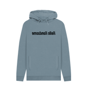 Stone Blue Hello Handsome Men's Hoodie