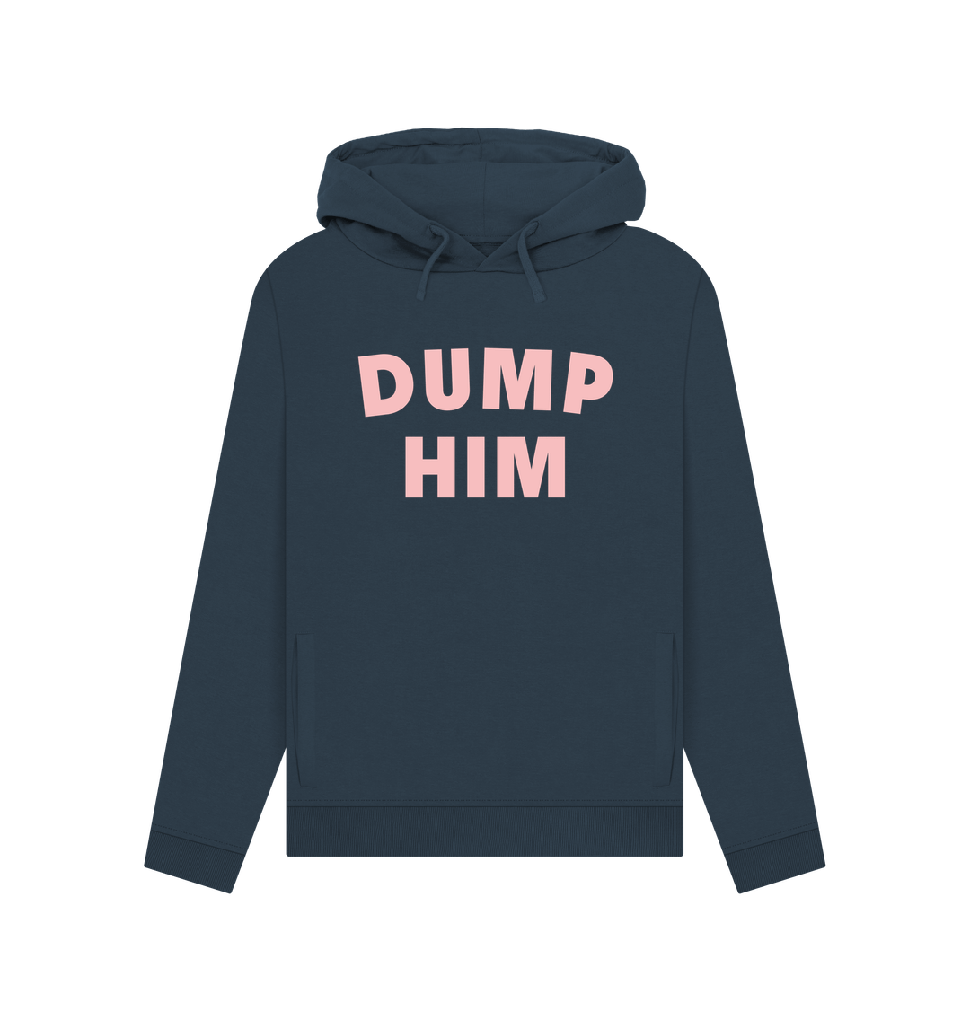 Navy Blue Dump Him Women's Hoodie