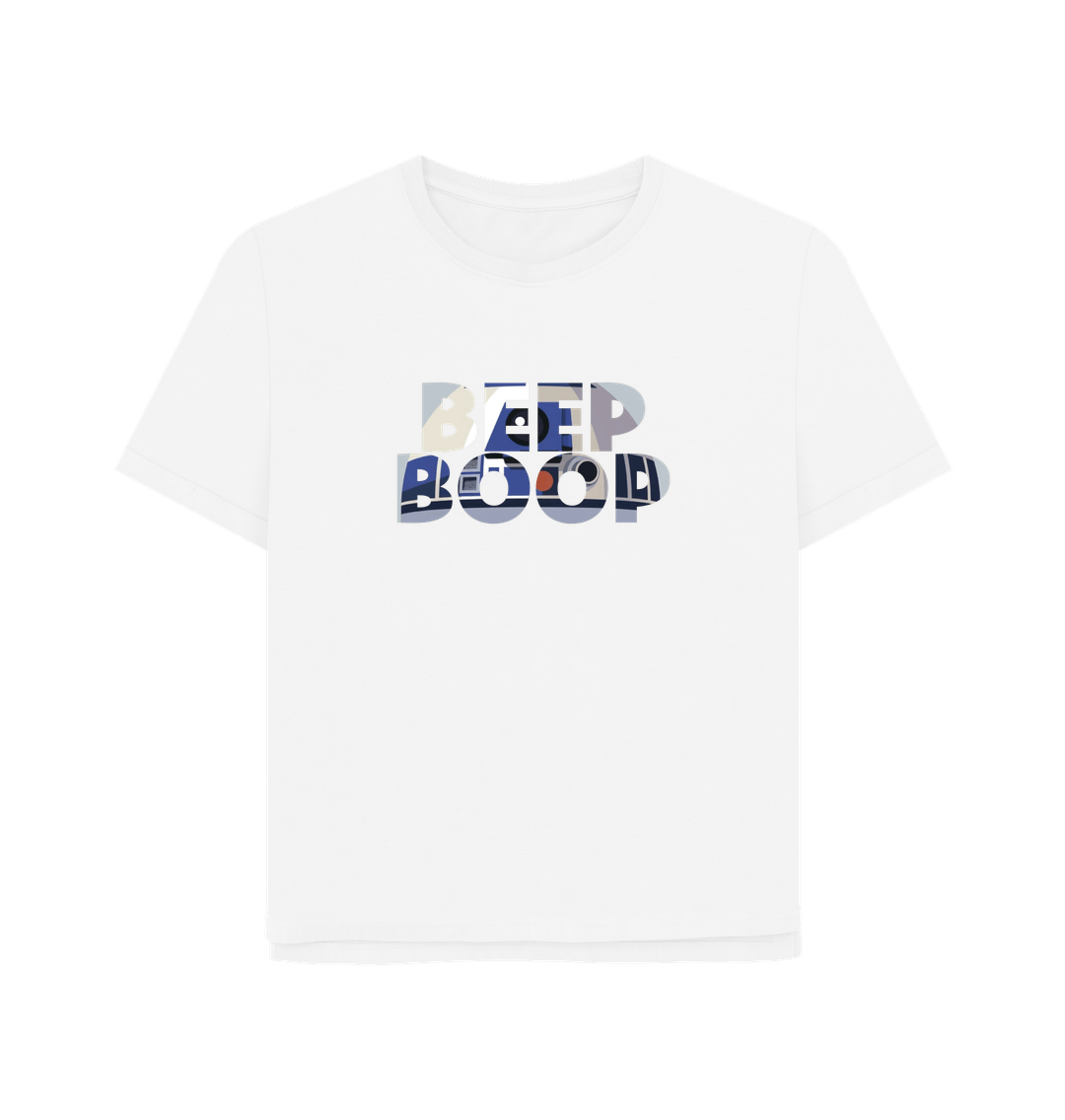 White Beep Boop R2 Women's Relaxed Fit T-shirt