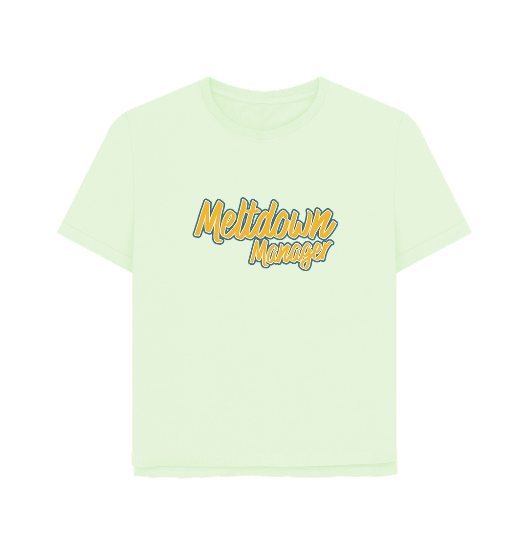 Pastel Green Meltdown Manager Women's Relaxed Fit T-shirt