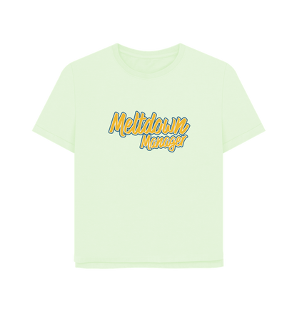 Pastel Green Meltdown Manager Women's Relaxed Fit T-shirt