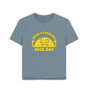 Stone Blue Printed T-shirt