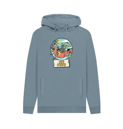 Stone Blue Tiki Party Men's Hoodie