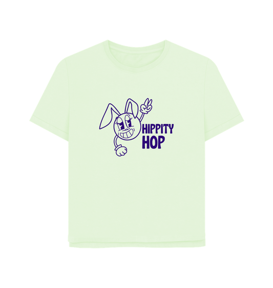 Pastel Green Hippety Hop Women's Relaxed Fit T-shirt