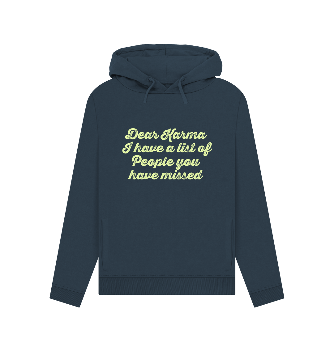 Navy Blue Dear Karma Women's Hoodie