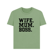 Sage Wife Mum Boss Women's T-shirt