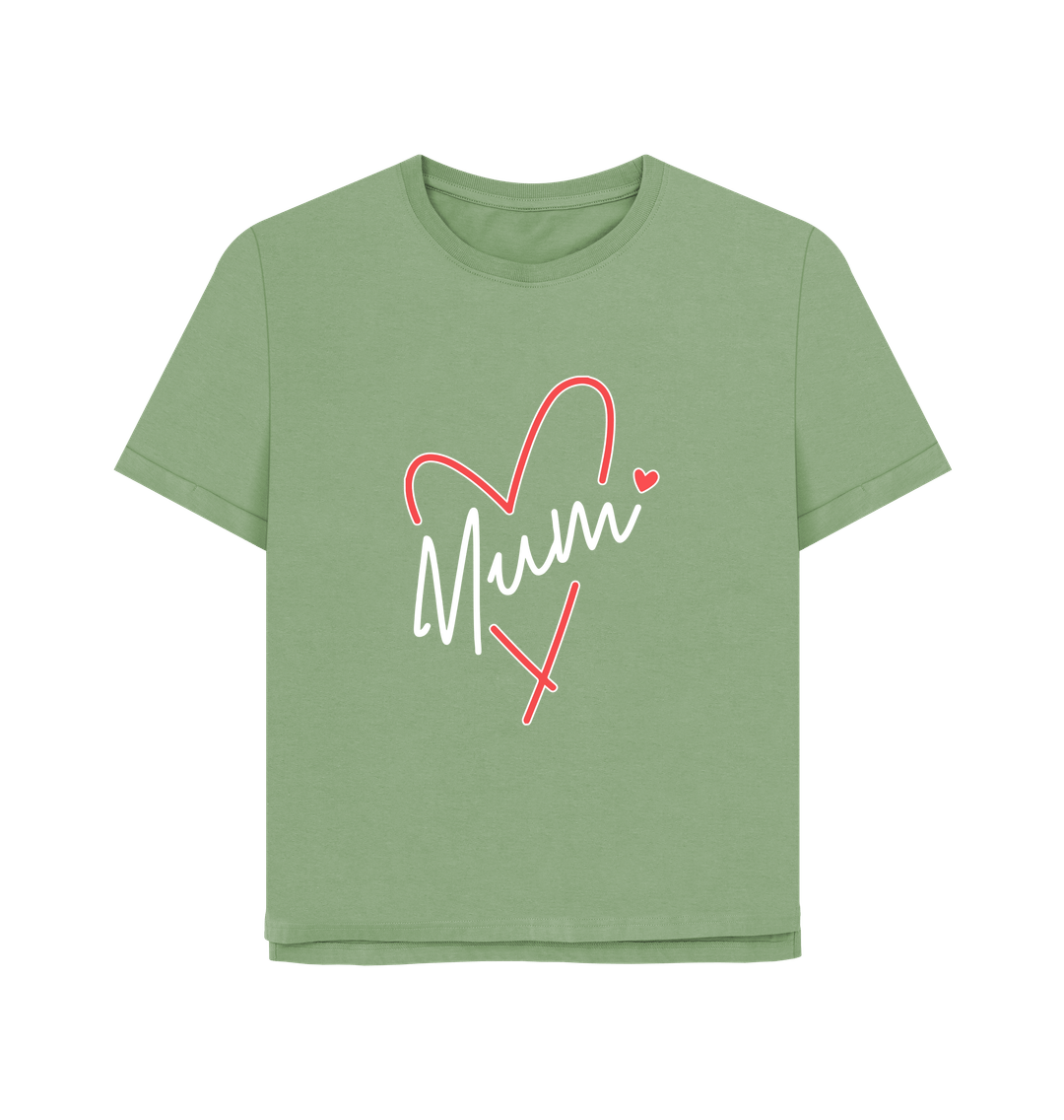 Sage Mum Relaxed Fit Women's T-shirt