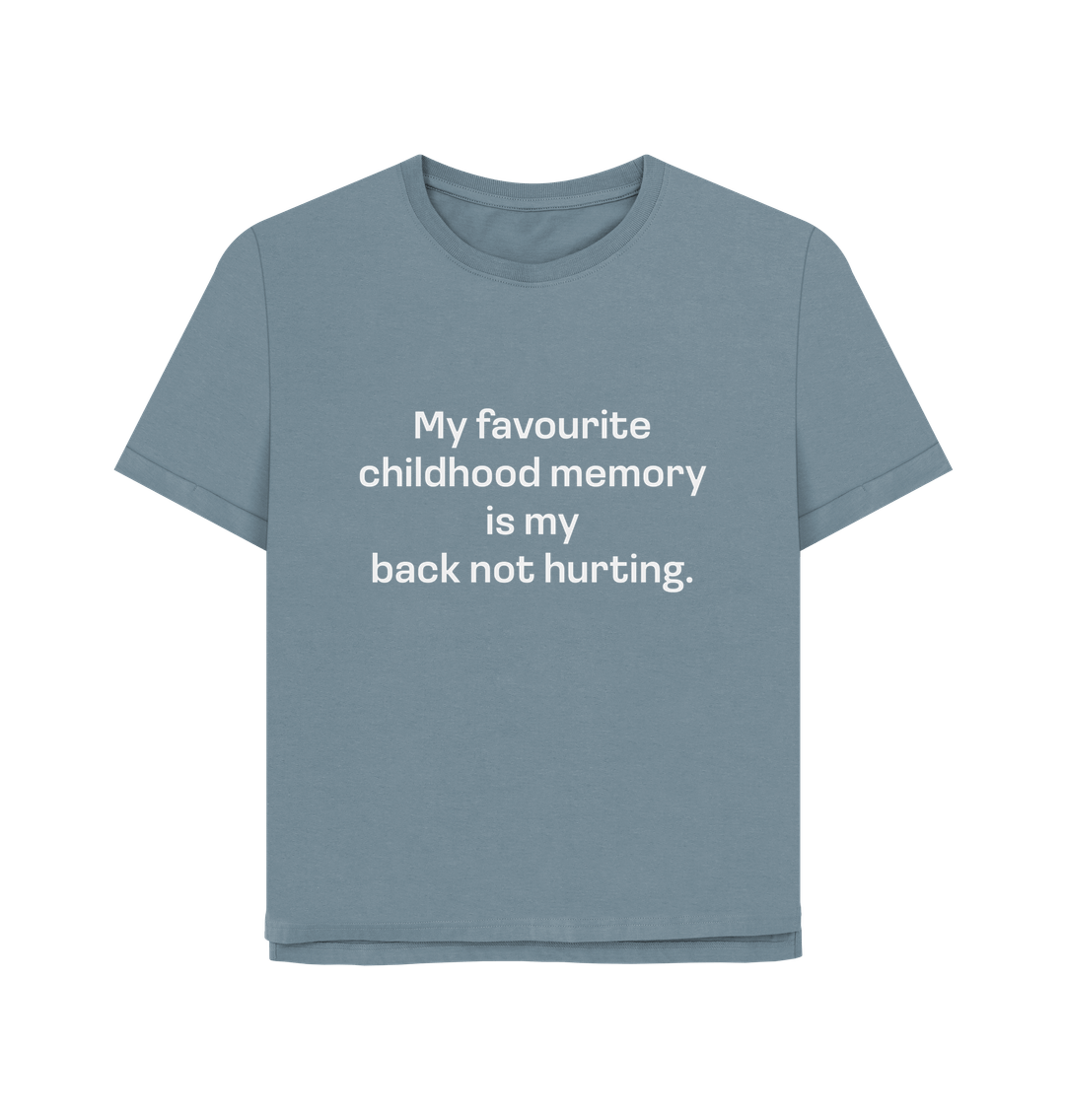 Stone Blue Printed T-shirt