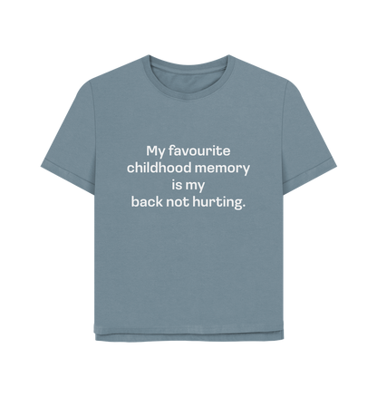 Stone Blue Printed T-shirt