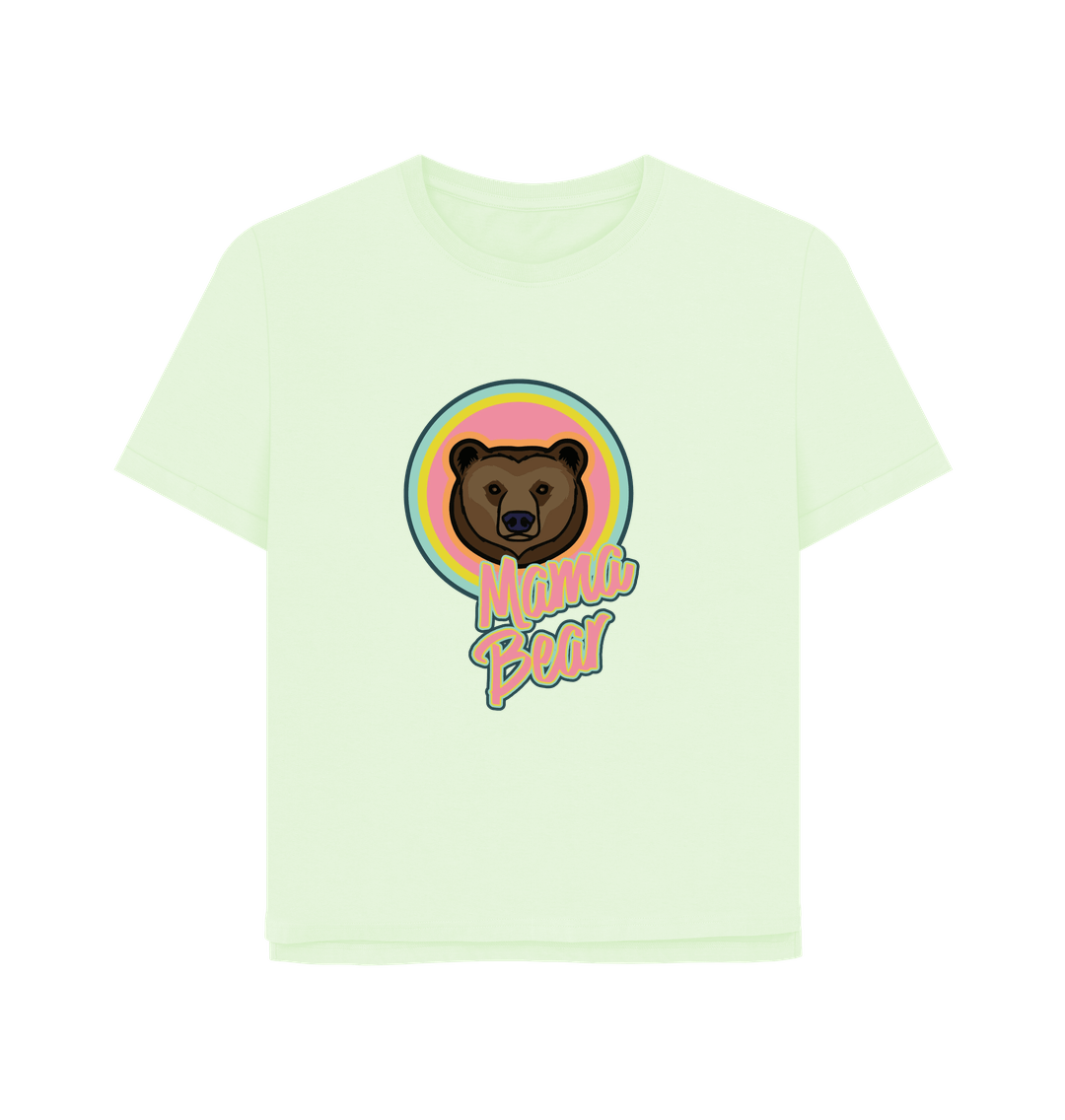 Pastel Green Mama Bear Women's Relaxed Fit T-shirt