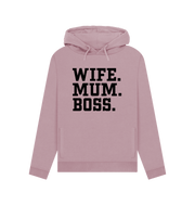 Mauve Wife Mum Boss Women's Hoodie