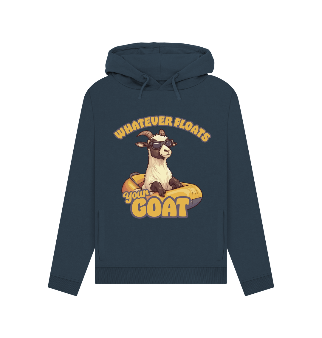 Navy Blue Floats Your Goat Women's Hoodie