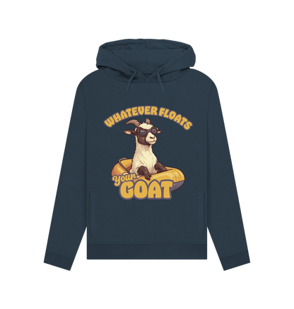 Navy Blue Floats Your Goat Women's Hoodie