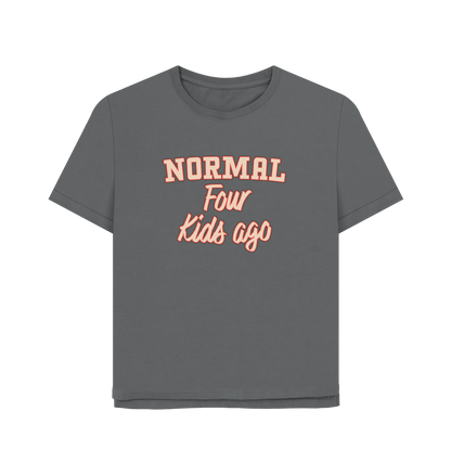 Slate Grey Normal Four Women's Relaxed Fit T-shirt