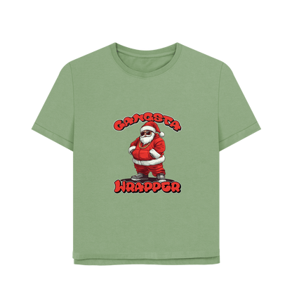 Sage Gangsta Wrapper Women's Relaxed Fit Christmas T-shirt