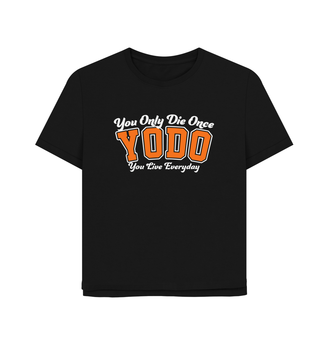 Black Yodo Women's Relaxed Fit T-shirt