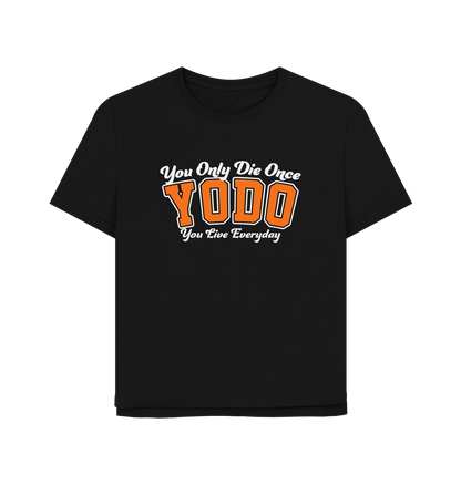 Black Yodo Women's Relaxed Fit T-shirt