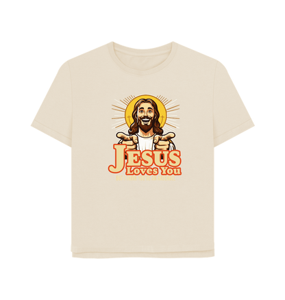 Oat Jesus Loves You Women's Relaxed Fit T-shirt