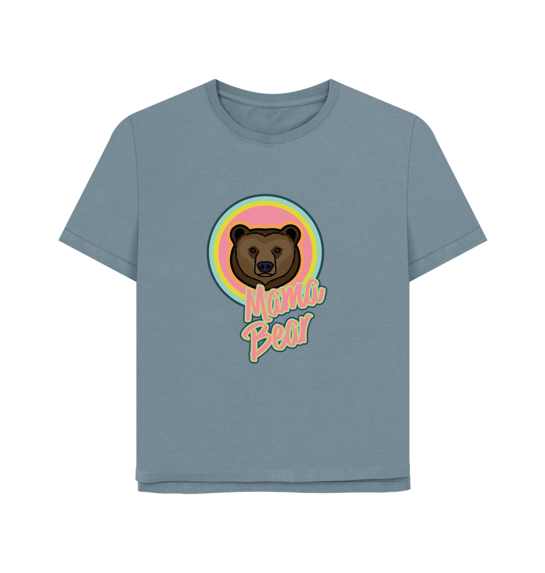 Stone Blue Mama Bear Women's Relaxed Fit T-shirt