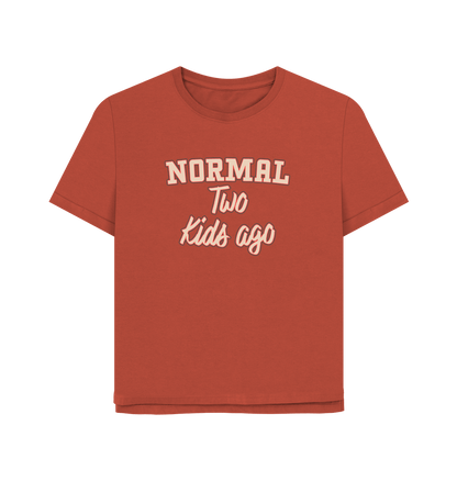 Rust Normal Two Women's Relaxed Fit T-shirt