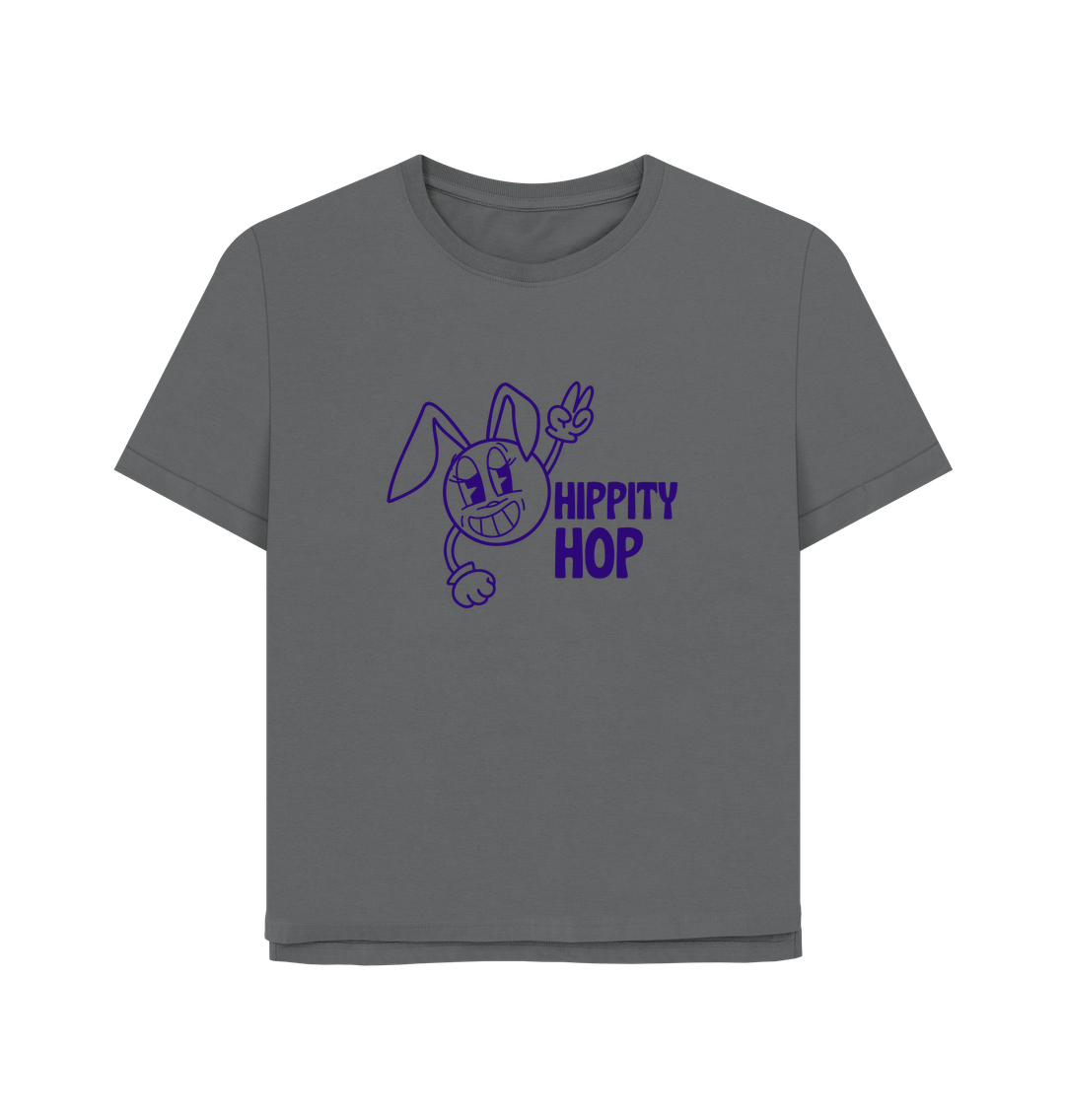 Slate Grey Hippety Hop Women's Relaxed Fit T-shirt
