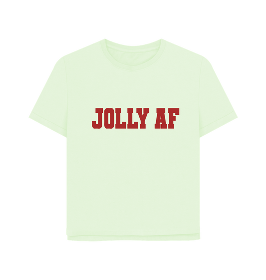 Pastel Green Jolly AF Women's Relaxed Fit T-shirt