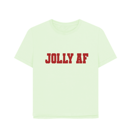 Pastel Green Jolly AF Women's Relaxed Fit T-shirt