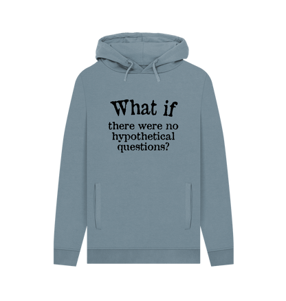 Stone Blue What If Men's Hoodie