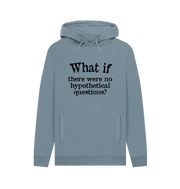 Stone Blue What If Men's Hoodie