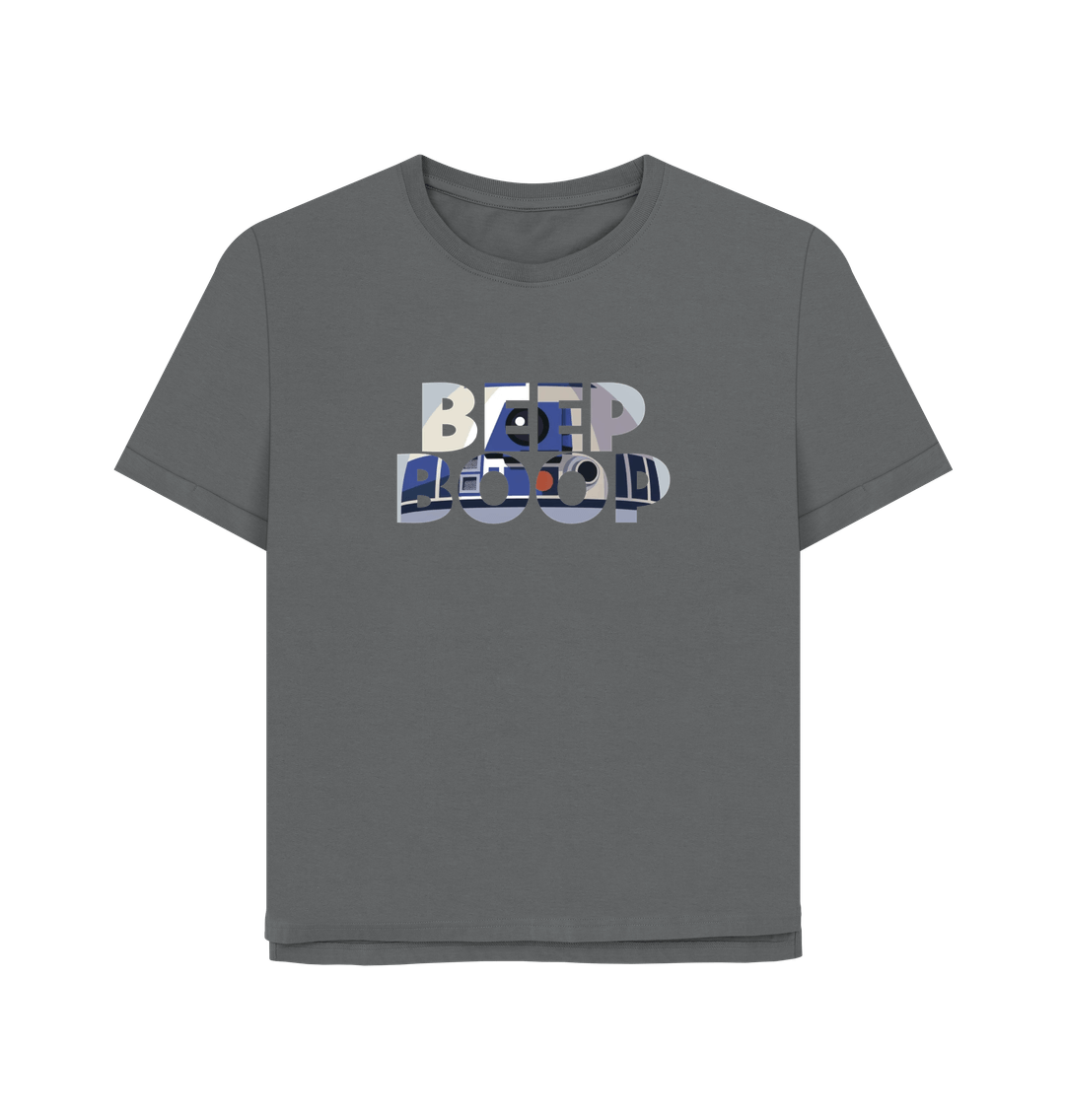 Slate Grey Beep Boop R2 Women's Relaxed Fit T-shirt