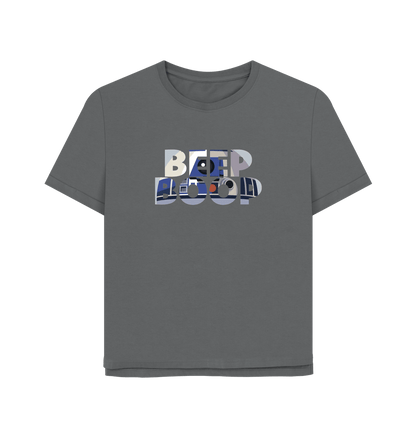 Slate Grey Beep Boop R2 Women's Relaxed Fit T-shirt