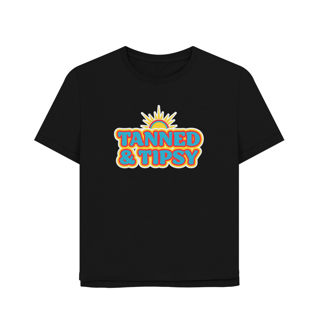 Black Tanned And Tipsy Women's Relaxed Fit T-shirt